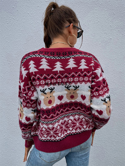 New Winter Clothes Red Christmas Clothes Pullover Holiday Sweater - Nordic Vinterstil