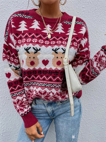 New Winter Clothes Red Christmas Clothes Pullover Holiday Sweater - Nordic Vinterstil