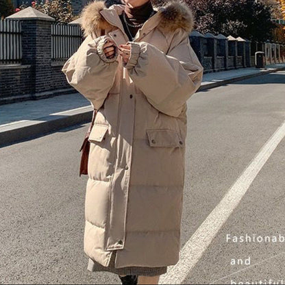Women's Winter Mid-length Loose Overknee Down Cotton-padded Coat - Nordic Vinterstil