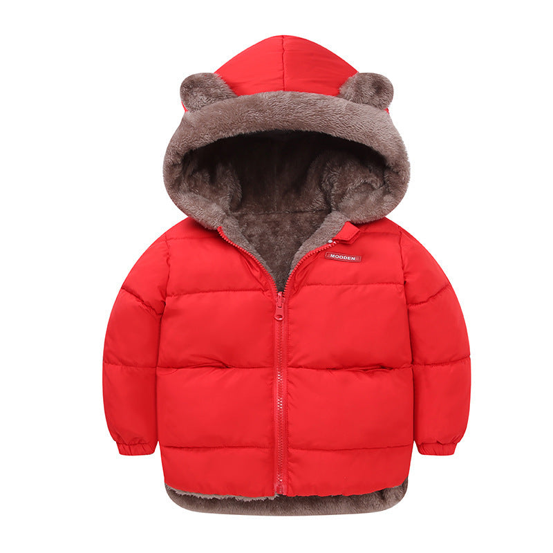 Boy's Cotton-padded Winter Jacket, Children's Cotton-padded Jacket, Double-sided Wear - Nordic Vinterstil